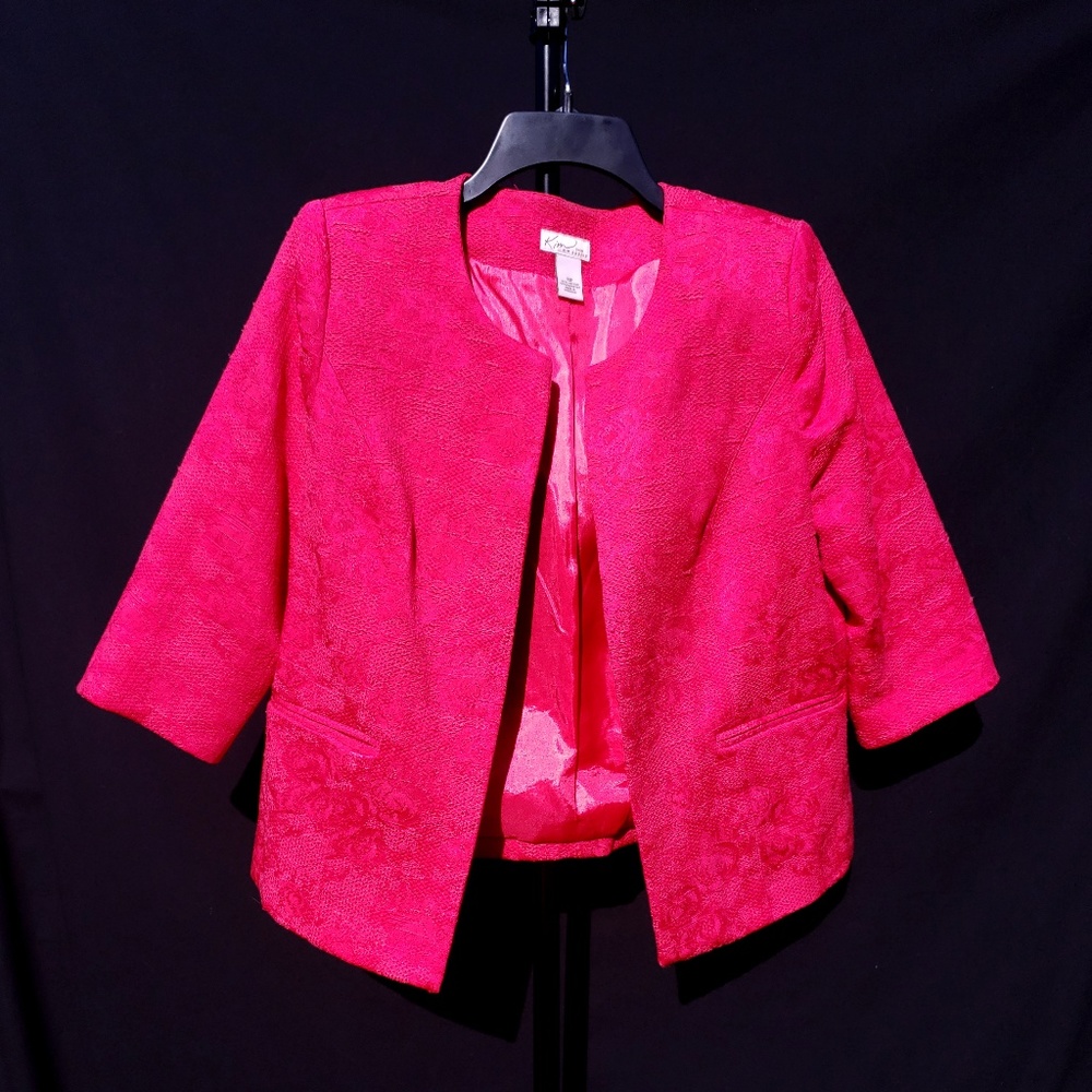 Pink Cropped Blazer - Petite 10